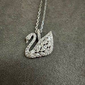 Swarovski swan necklace